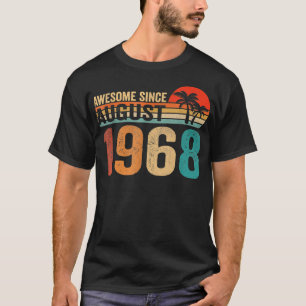 T-shirt Génial depuis août 1968 54 ans 54e anniversaire