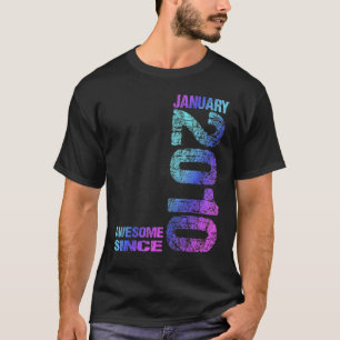 T-shirt Génial depuis le 13ème anniversaire de janvier 201
