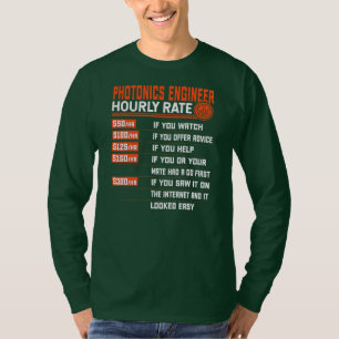 T-shirt Génie photonique Horaire Note drôle Photonique
