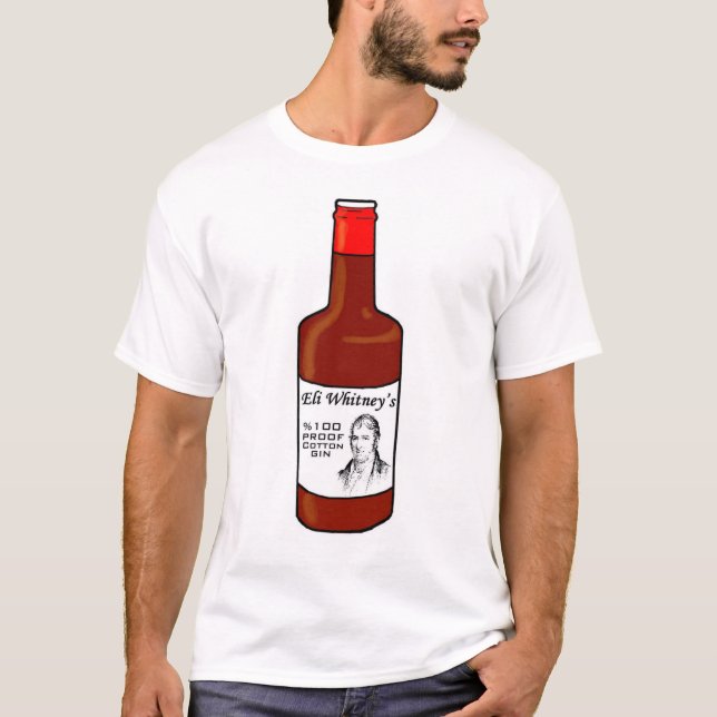 T-shirt Genièvre de coton de preuve d'Eli Whitney 100 (Devant)