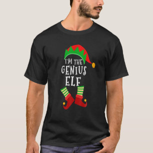T-shirt Genius Elf Correspondant Groupe Famille Noël Elfe