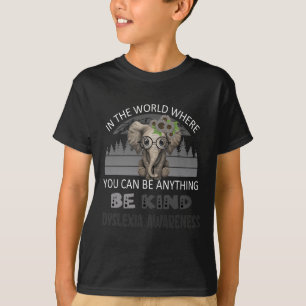 T-shirt Genre Dyslexie Sensibilisation Elephant Arrière - 