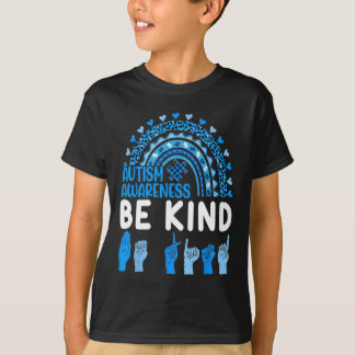 T-shirt Genre Langue des signes Asl Puzzle Arc-en-ciel Aut