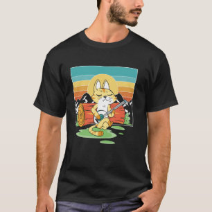 T-shirt Genre Musical Banjo Chat Musique Country Blue Gras