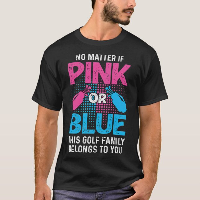 T-shirt Genre Reveal Golf Design pour un putter de famille (Devant)