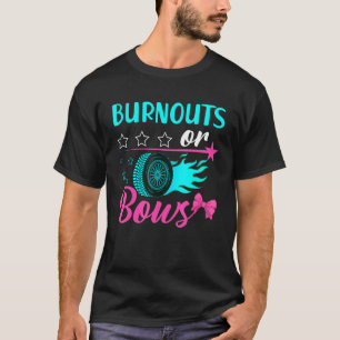 T-shirt Genre Reveal Party Burnouts ou Bows Papa Maman