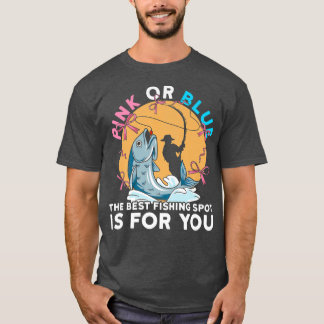 T-shirt Genre Reveal Party Design pour les amateurs de pêc