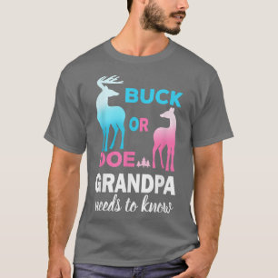 T-shirt Genre Révéler Buck ou Doe Grandpa