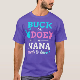 T-shirt Genre révéler bue ou doe nana correspondant bébé f