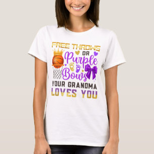 T-shirt Genre Révéler des Jeu libres ou des Bows pourpres 