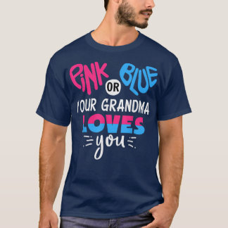 T-shirt Genre Révéler Grossesse Rose Ou Bleu Grand-mère Ai