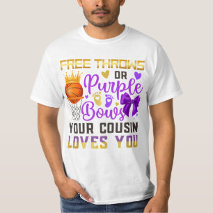 T-shirt Genre Révéler Jeu libre ou Purple Bows Cousin