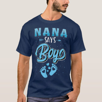 T-shirt Genre révéler Nana dit Garçon bébé jumelage famill