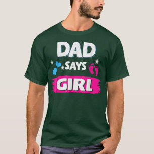 T-shirt Genre révéler Papa dit fille jumeler famille bébé