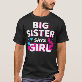 T-shirt Genre révéler soeur dit fille jumelle bébé