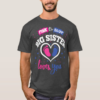 T-shirt Genre Revey Party Douche rose ou bleu grande soeur