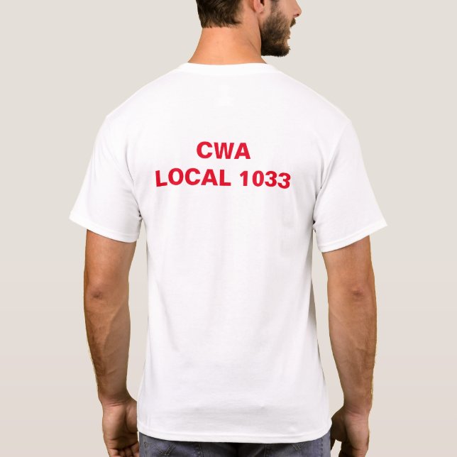 T-shirt Gens du pays 1033, union de CWA de New Jersey (Dos)