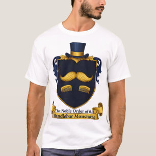 T-Shirt Gentilhomme à Moustache en Guidon
