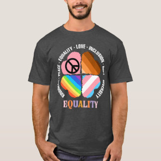 T-shirt Gentillesse Paix Égalité Amour Espoir Diversité Hu