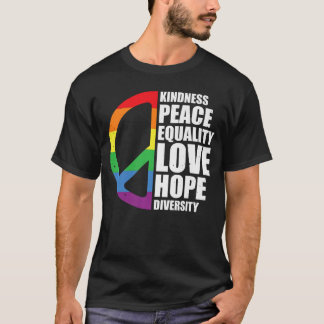 T-shirt Gentillesse Paix Égalité Amour Espoir Diversité Pr
