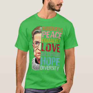 T-shirt Gentillesse Paix Égalité Amour Inclusion Espoir Di