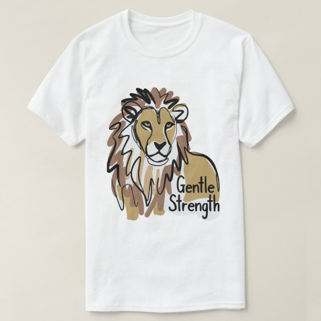 T-shirt gentle strength lion (Design devant)