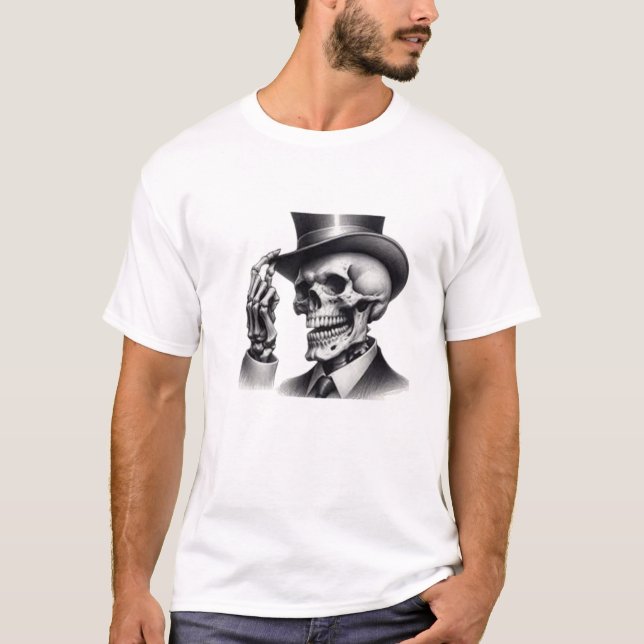 T-shirt "Gentleman Skeleton Tee" 💀 🎩 (Devant)