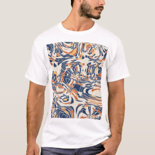 T-shirt Géo Abstraite, motif topographique sans couture.