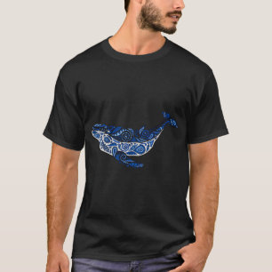 T-shirt Geo-Baleine Bleu