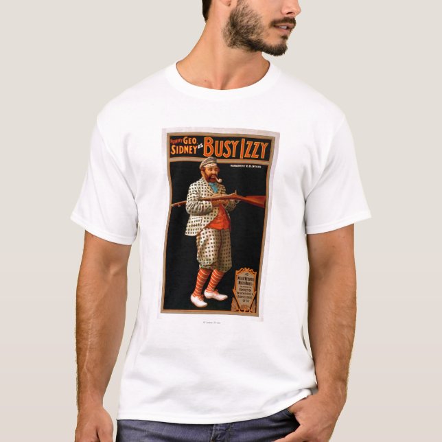 T-shirt Geo drôle. Sidney en tant qu'affiche occupée de (Devant)