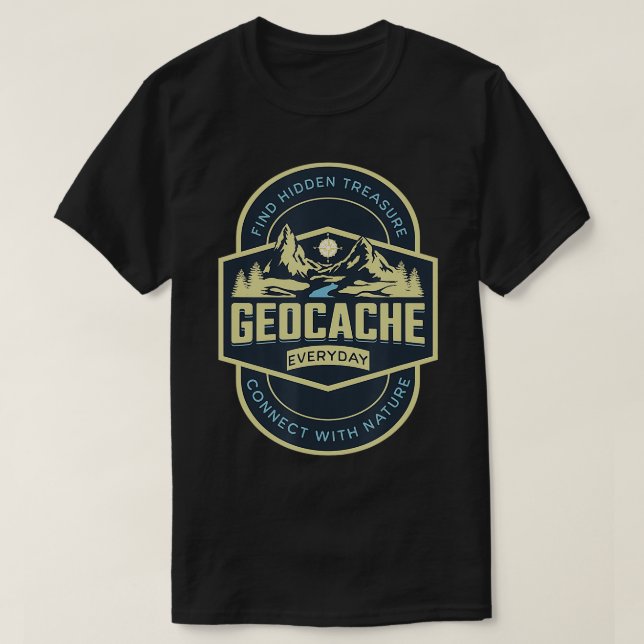 T-shirt Geocaching Funny Geocache Quotidien Nature Me Love (Design devant)