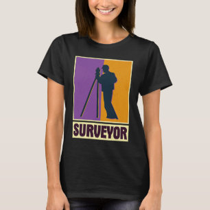 T-shirt géodésie de l'arpenteur ingénieur en arpentage thé