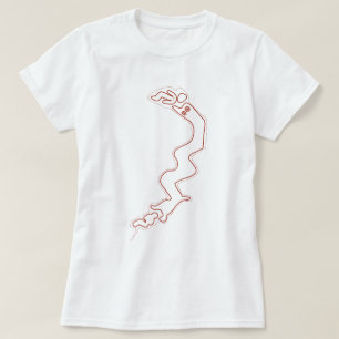 T-shirt Géoglyphes rouges Nazca Lines Ancien Dragon Alien