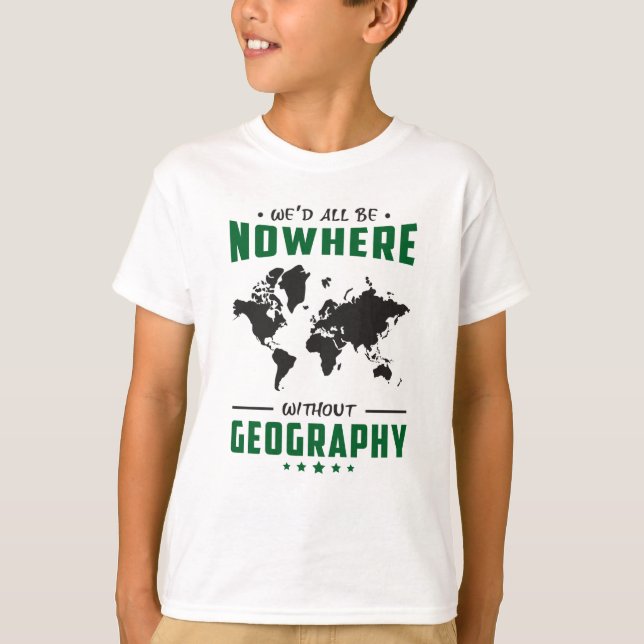 T-shirt Géographie Professeur Funny World Continents Idée  (Devant)