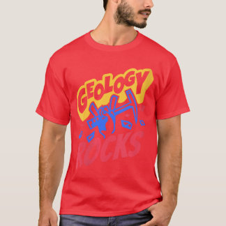 T-shirt Géologie féminine Rocks Gras Bande dessinée Scienc