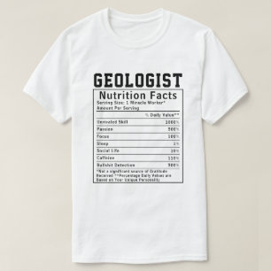 T-shirt Géologue amusant Valeur nutritive Personnel employ