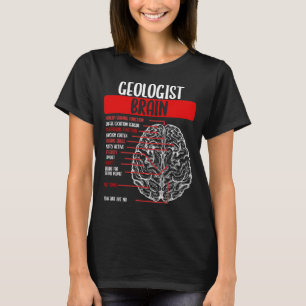 T-shirt Géologue Cerveau Rockhoning Minéral Collecte