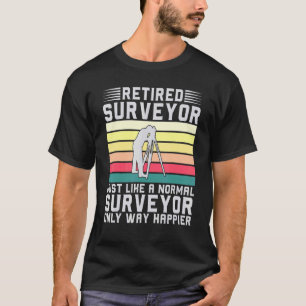 T-shirt Géomètre Retraité Géomètre Rétro Vintage Retraite
