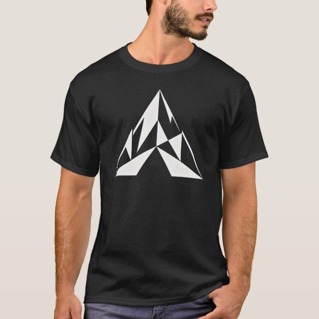 T-shirt Geometric Abstract Mountain Peak Minimalist (Devant)