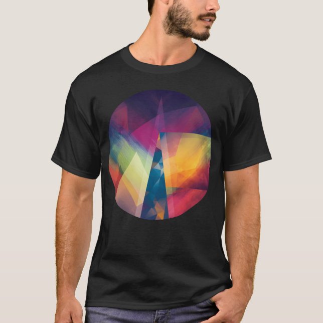 T-shirt Geometric Mountains Abstract Mountain Camping Adve (Devant)