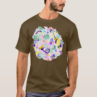T-shirt Géométrie biologique Abstraite rose violet