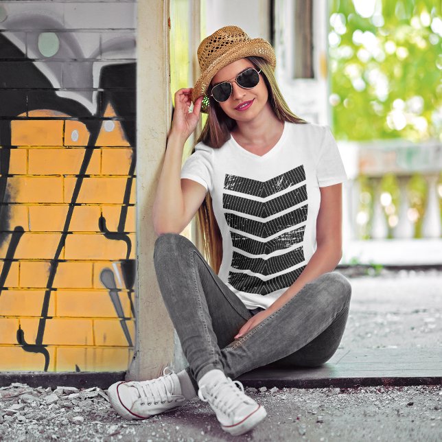 T-shirt Géométrie Chevron | Beau été (Créateur téléchargé)