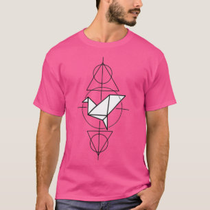 T-shirt Géométrie de grue de papier