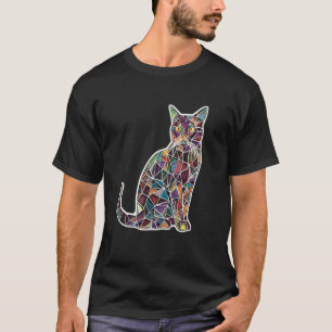 T-shirt Géométrie de mosaïque de verre coloré abstrait Ca