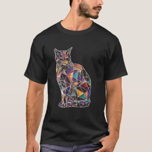 T-shirt Géométrie de mosaïque de verre coloré abstrait Ca