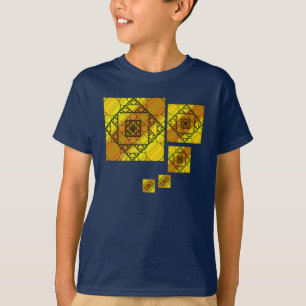 T-shirt Géométrie fractale Chemise foncée pour enfant et b