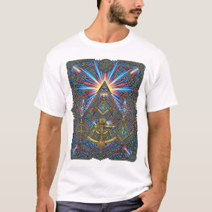 T-shirt Géométrie Maçonnique Néon