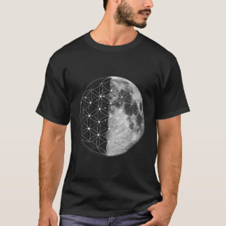 T-shirt Géométrie Sacrée - Fleur De La Lune De Vie