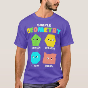 T-shirt Géométrie simple Math Maigre Visages Drôle Formes