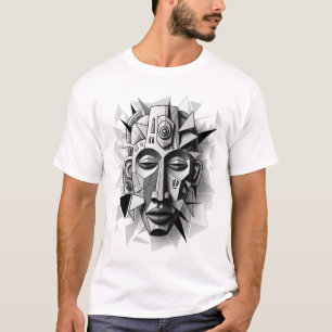 T-shirt Géométrique_African_Mask_Art.
